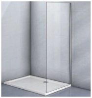 Фиксированная боковая панель без верхнего и нижнего профиля E-SP-G-90-01-C9 900x1952 Цвет профиля Золото брашинг Стекло  Прозрачное Veconi