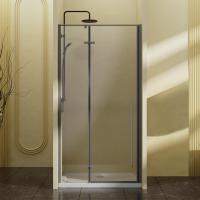 Душевая дверь распашная VDPH-5SN900CLGM 900x1950 профиль вороненая сталь стекло прозрачное VINCEA