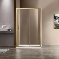 Душевой уголок, прямоугольный VSR-1G1015CLG 1500х1000х1900 профиль брашированное золото стекло прозрачное VINCEA