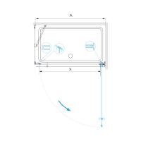 Душевой уголок RGW HO-045-3 прямоугольный   90*100*195 3506045190-011 профиль Хром стекло Прозрачное 8 мм RGW