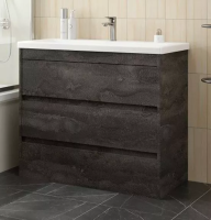FAMILY База под раковину напольная с тремя выкатными ящиками, Iron Stone, 900x480x845, FAMILY-M-900-3C-PIA-IS  ART&MAX