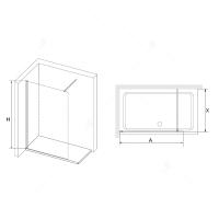 Перегородка для душа RGW WA-010G  80*195 351001008-16 профиль Золото стекло Прозрачное 8 мм RGW
