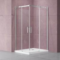 Душевой уголок квадратный VSS-4D100CL 1000x1000x2000 профиль хром стекло прозрачное VINCEA