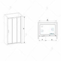 Душевая дверь RGW PA-13 160*195 06081316-11 профиль Хром стекло Прозрачное 5 мм RGW