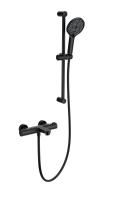 Смеситель для ванны с душевым гарнитуром и термостатом WONZON & WOGHAND, Черный матовый (WW-C2018-A-MB)