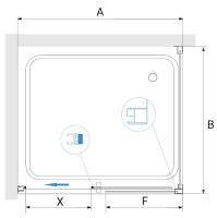 Душевой уголок RGW PA-76 (PA-016 + Z-050-2) прямоугольный  150* 90*195 35087659-11 профиль Хром стекло Прозрачное 6 мм RGW