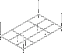 Сборный каркас к ванне Мия 170/175см (шпильки)
