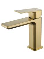 Смеситель для раковины WONZON & WOGHAND DIAMOND, Брашированное золото (WW-88139011-BG)