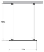 Душевая перегородка.   LIBERTA-L-2-90-120-C-Cr 900х1950 Cezares
