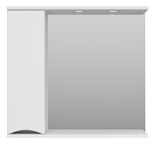 Атлантик - 80 Зеркало с 1 шкаф. белый левый