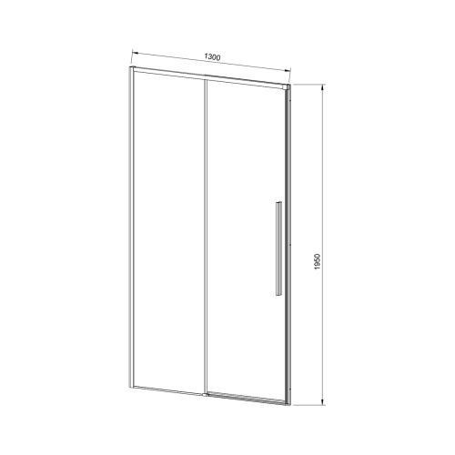 Душевая дверь Slim-N VDS-4SN130CLB 1300x1950 цвет черный стекло прозрачное Vincea