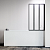 Шторка на ванну складная правая 1200x1500 PL73BR-120-01-19C4 цвет профиля Чёрный матовый стекло Прозрачное Veconi